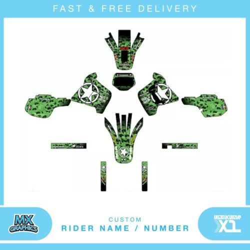 Fits Kawasaki KDX 200 1992. Custom MX graphics,decal,sticker kit