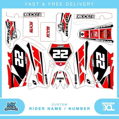 Fits Yamaha YZ 450F 2008. Custom MX Vinyl graphics, Decal Sticker Kit