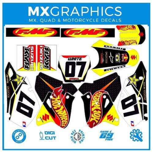 Fits Suzuki DRZ 400. Custom MX Vinyl graphics, Decal Sticker Kit