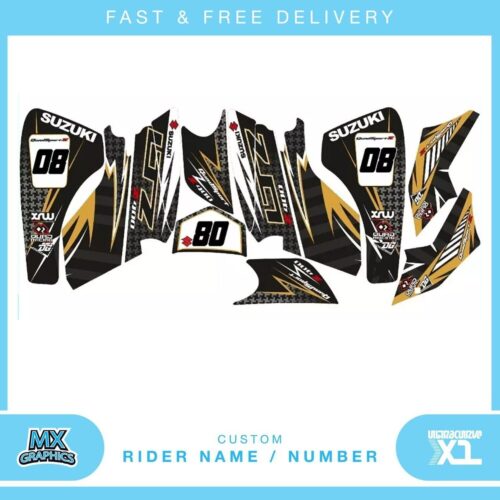 suzuki LTZ400 03-08 quad graphic stickers decals name & number mx laminate vinyl