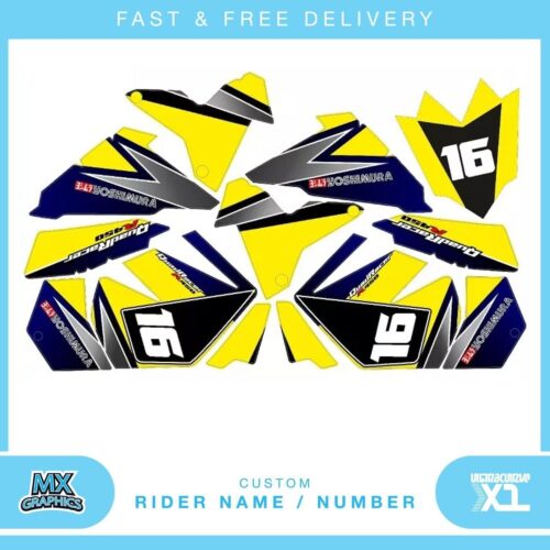 suzuki LTR450 quad graphics stickers decals name & number mx laminate vinyl