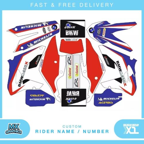 Fits BMW G450X Years 2010-2011 Custom MX vinyl Graphics,decal, sticker kit