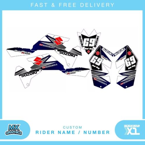 suzuki LTR450 quad graphics stickers decals name & number mx laminate vinyl