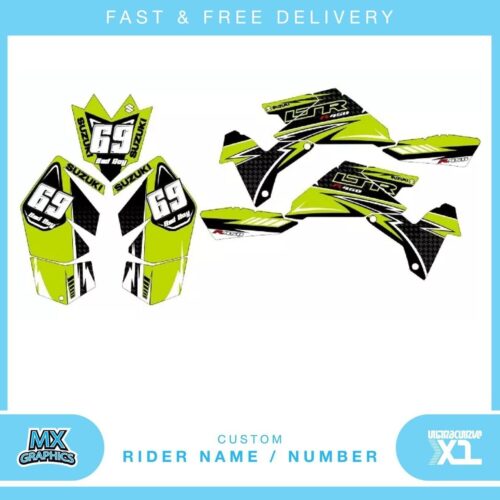 suzuki LTR450 quad graphics stickers decals name & number mx laminate vinyl