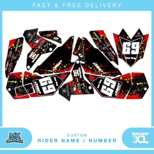 suzuki LTR450 quad graphics stickers decals name & number mx laminate vinyl