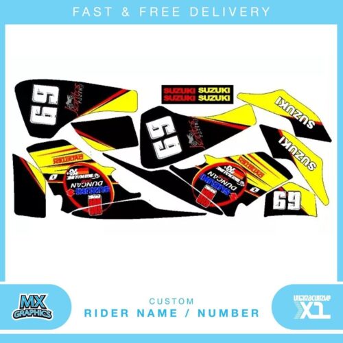 suzuki LTZ400 03-08 quad graphic stickers decals name & number mx laminate vinyl