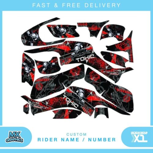 Fits Honda TRX400 quad graphic stickers decals name & number mx laminate vinyl