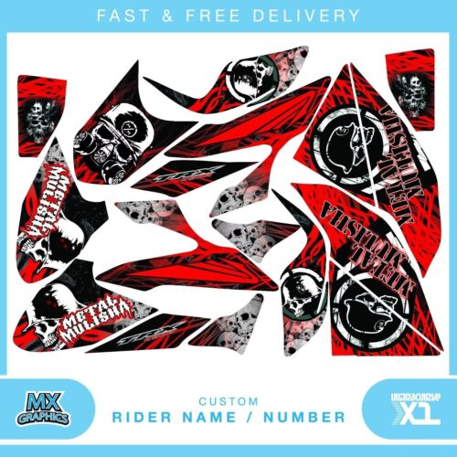 Fits Honda TRX450R quad graphic stickers decals name & number mx laminate vinyl