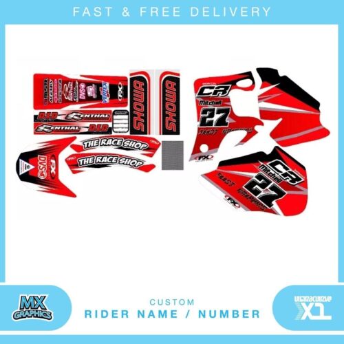 Fits Honda CR 80 Custom Mx vinl graphic, decal, sticker kit.