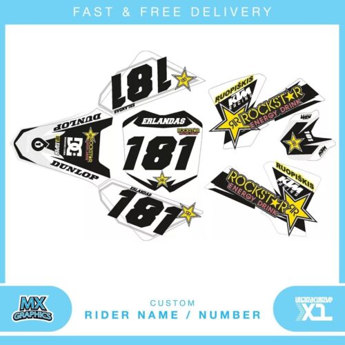 Fits KTM 50cc . Custom MX Vinyl graphics, Decal Sticker Kit