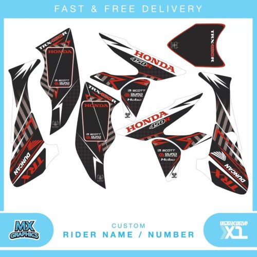 Fits Honda TRX450R quad graphic stickers decals name & number mx laminate vinyl