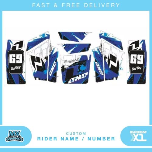 Fits Yamaha Banshee quad graphic stickers decals name & number mx laminate vinyl