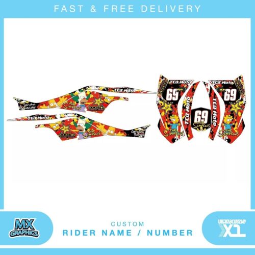 Canam DS 450 EFI quad graphic stickers decals name & number mx laminate vinyl