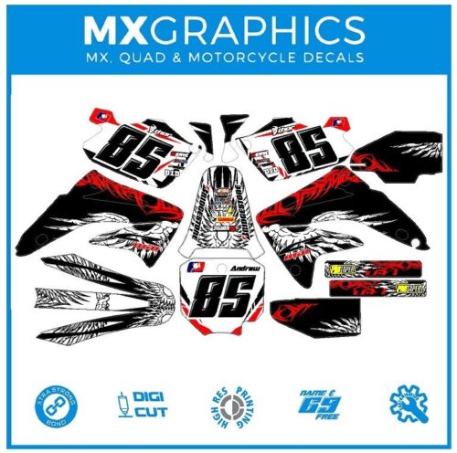 Fits CR 85. Custom MX graphics,decal,sticker kit