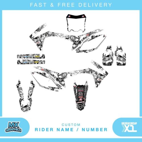 Fits Honda CRF250-450-2013-14 . Custom MX Vinyl graphics, Decal Sticker Kit