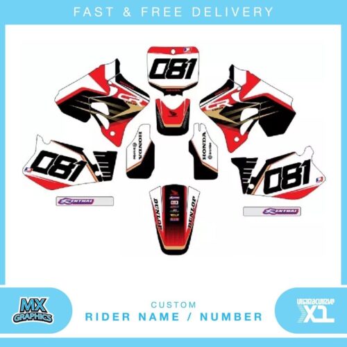 Fits Honda CR125 81 . Custom MX Vinyl graphics, Decal Sticker Kit