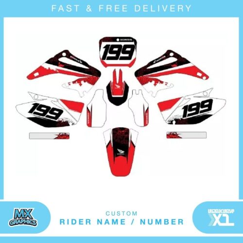 Fits Honda CR125 . Custom MX Vinyl graphics, Decal Sticker Kit