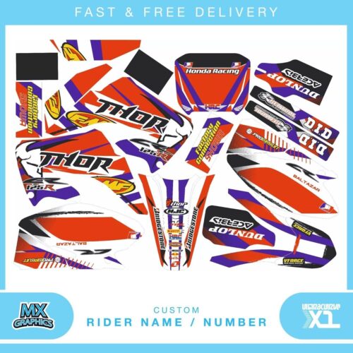 Fits Honda CR125r 2002. Custom MX Vinyl graphics, Decal Sticker Kit