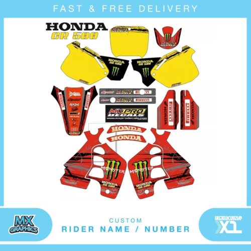 Graphics fits Honda CR 500 R 1989 - 1993 1994 1995 1996 1997 1998 1999 2000 2001