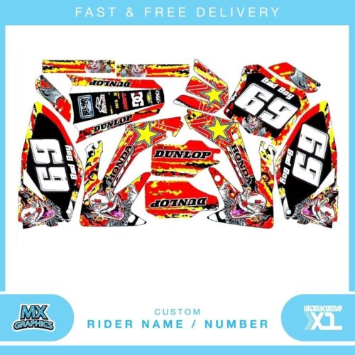 Fits Honda CRF250 2008-2017 . Custom MX Vinyl graphics, Decal Sticker Kit