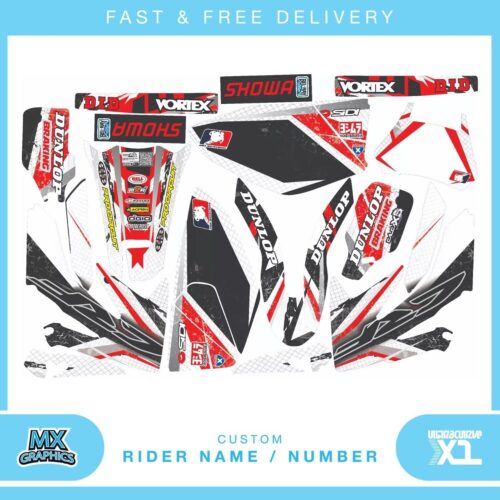 Fits Honda CFR 450x 250x . Custom MX Vinyl graphics, Decal Sticker Kit