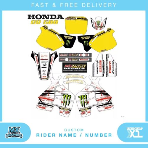 Graphics fits Honda CR 500 R 1989 - 1993 1994 1995 1996 1997 1998 1999 2000 2001