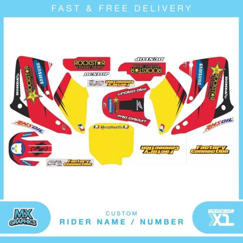 Fits Honda CR 85. Custom MX Vinyl graphics, Decal Sticker Kit