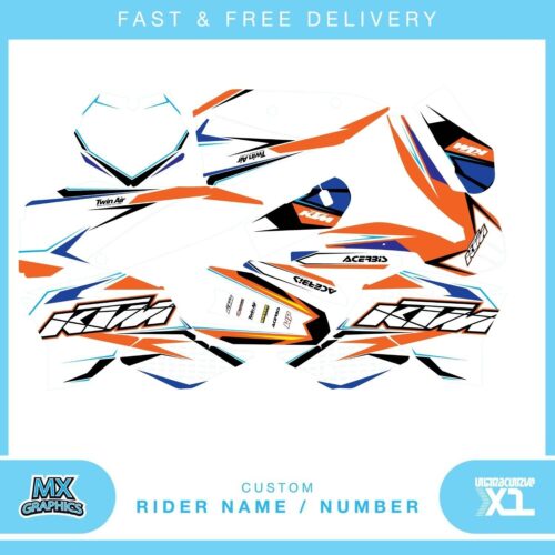 KTM 125 250 350 450 SX SXF EXC 2007-2010 Motocross Graphics Kit Decals