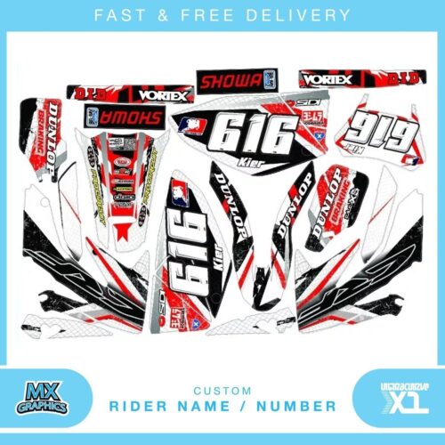 Fits Honda CFR 450x 250x . Custom MX Vinyl graphics, Decal Sticker Kit