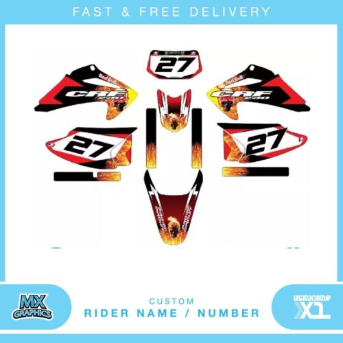 Fits Honda CRF230 2007 . Custom MX Vinyl graphics, Decal Sticker Kit