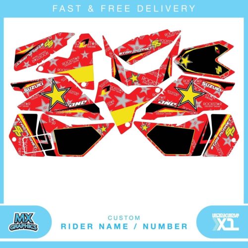 suzuki LTR450 quad graphics stickers decals name & number mx laminate vinyl