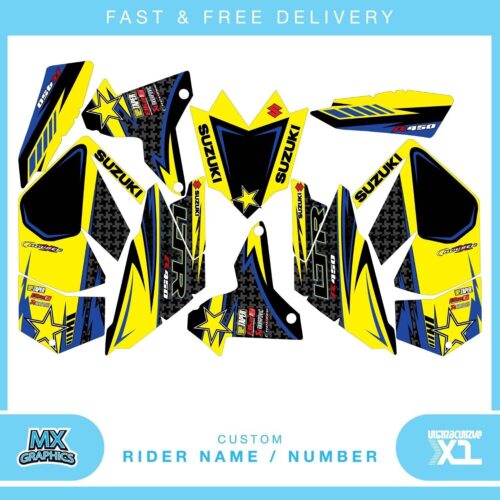 suzuki LTR450 quad graphics stickers decals name & number mx laminate vinyl