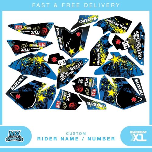 suzuki LTR450 quad graphics stickers decals name & number mx laminate vinyl