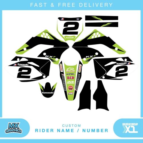 Kawasaki KXF 250 2006-2008 Motocross Graphics Kit Decals Wrap