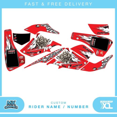 suzuki LTZ400 03-08 quad graphic stickers decals name & number mx laminate vinyl