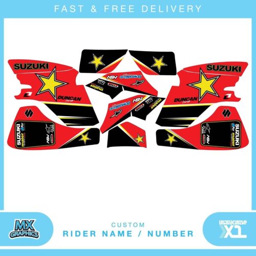 suzuki LTZ400 03-08 quad graphic stickers decals name & number mx laminate vinyl