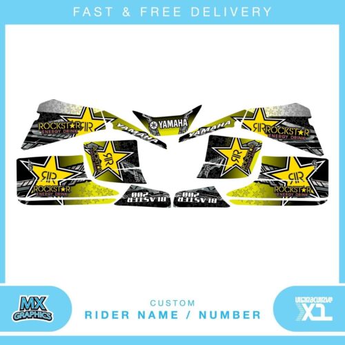 Fits Yamaha Blaster 200YFS 1988-2005 quad decals name & number mx laminate vinyl