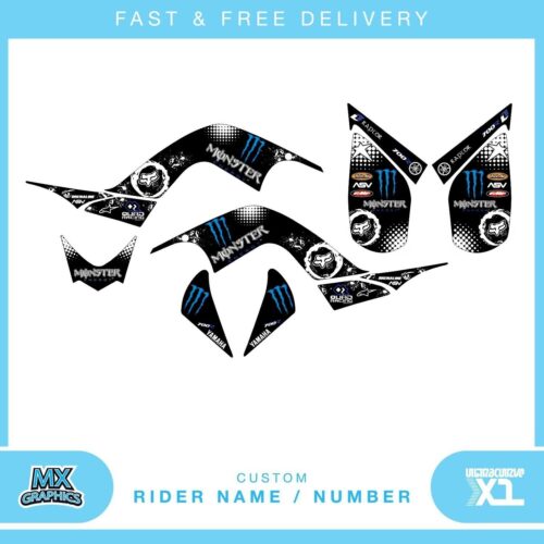 Fits Yamaha Raptor 700 13-15 quad decals name & number mx laminate vinyl