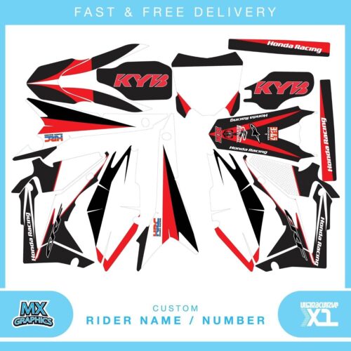 Fits Honda CRF250-450-2013-14 . Custom MX Vinyl graphics, Decal Sticker Kit