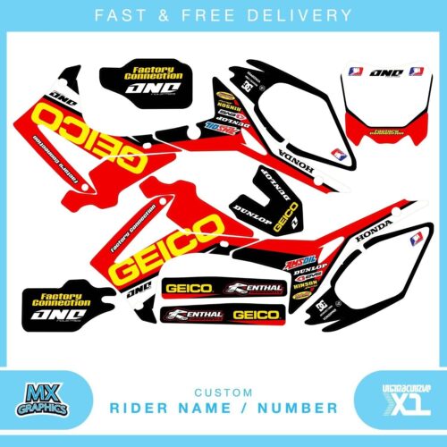 Fits Honda CRF250-450-2013-14 . Custom MX Vinyl graphics, Decal Sticker Kit