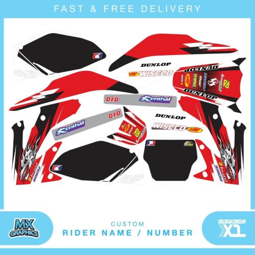 Fits Honda CRF 250 2008 . Custom MX Vinyl graphics, Decal Sticker Kit