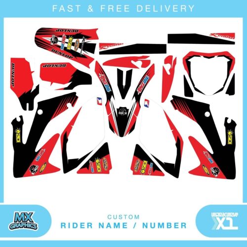 Fits Honda CRF 250 2008 . Custom MX Vinyl graphics, Decal Sticker Kit