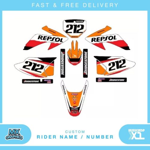 Fits Honda CRF230 2009 . Custom MX Vinyl graphics, Decal Sticker Kit