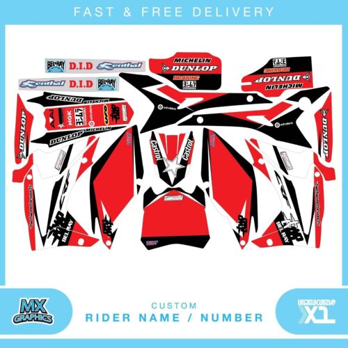 Fits Honda CRF250-450-2013-14 . Custom MX Vinyl graphics, Decal Sticker Kit