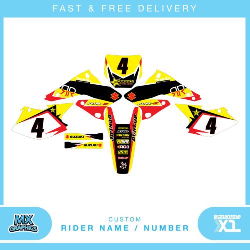 Suzuki RMz 250 2004 Motocross graphics Kit 2005 2006 stickers '04 '05 '06