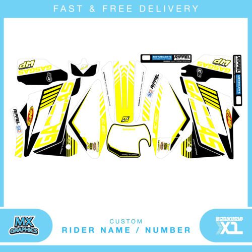 Fits GAS GAS EC250 2002-2006. Custom MX Vinyl graphics, Decal Sticker Kit