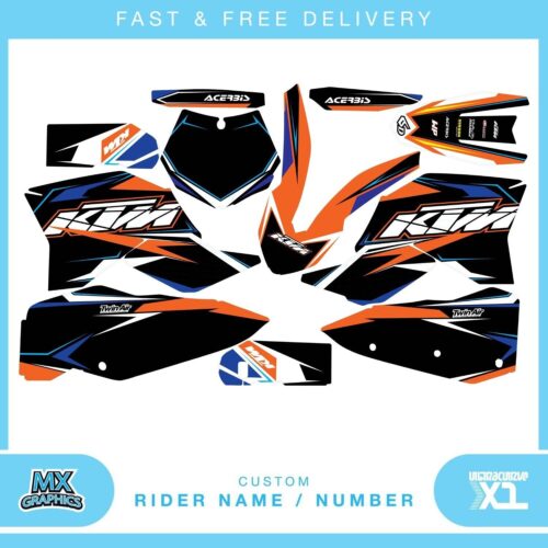 KTM 125 250 350 450 SX SXF EXC 2007-2010 Motocross Graphics Kit Decals