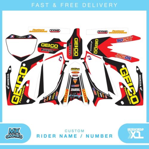 Fits Honda CRF 450 09-10 . Custom MX Vinyl graphics, Decal Sticker Kit