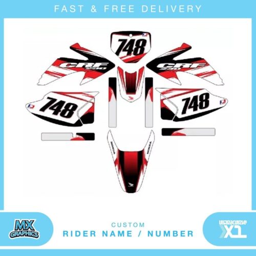 Fits Honda CRF230 2012 . Custom MX Vinyl graphics, Decal Sticker Kit