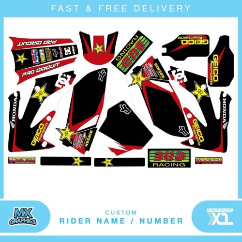 Fits Honda CRF 250 2008 . Custom MX Vinyl graphics, Decal Sticker Kit